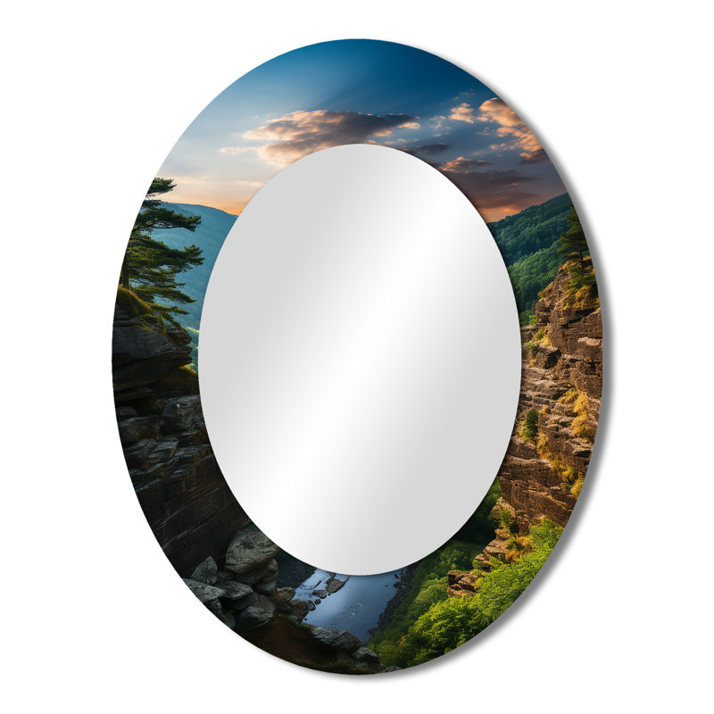 Miroir mural West Virginia Mountain River, 43 po x 33 po