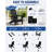 Weather-Resistant Adirondack Chairs with Cup Holder: Outdoor Plastic HDPE Folding Adirondack Chairs for Fire Pit/Deck/Porch/Garden/Lawn/Backyard (Black)-1684897436