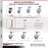 4 Piece Thermoplastic Rubber Caster Set