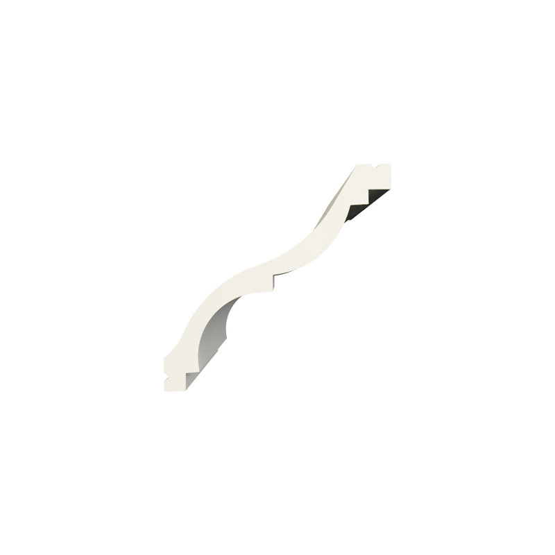 Endurathane Irene Crown Moulding, 3 1/8"H x 3 1/8"P x 4 1/2"F x 96"L, Factory Primed