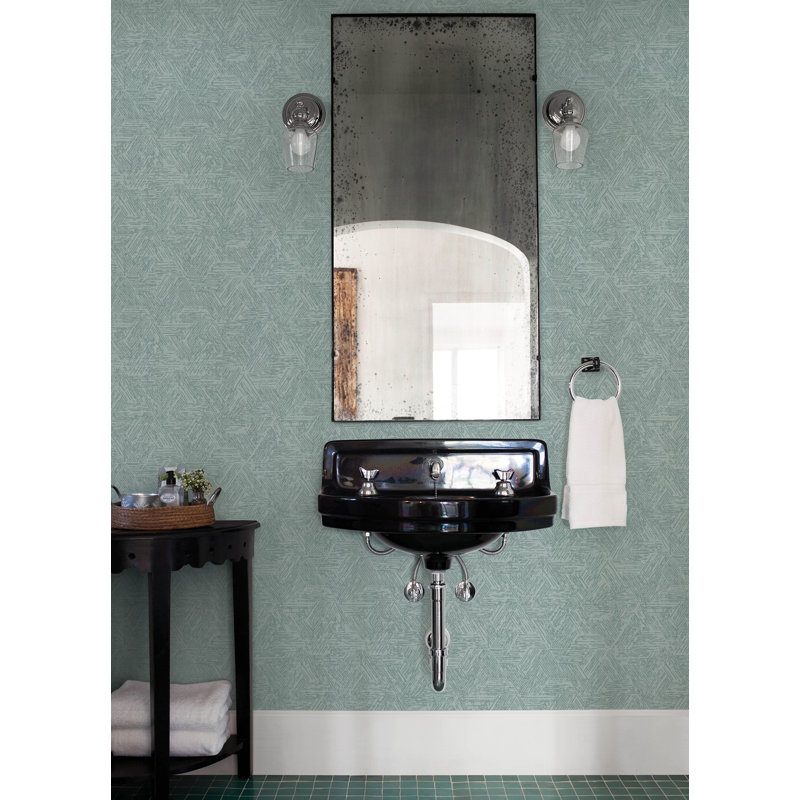 Bravlio Non-Pasted,Unpasted Geometric Double Roll, Blue