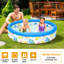 Piscine gonflable H 48 po x l 48 po x L 10 po avec bouchon de vidange pour animaux 2 enfants 