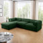 Khalil L-Shaped Chenille Sectional Sofa with Ottoman & Hidden Storage-1895414044-1888716073