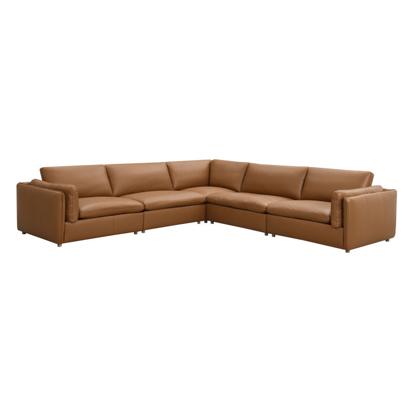 Canapé modulaire en cuir 5 pièces Brighton