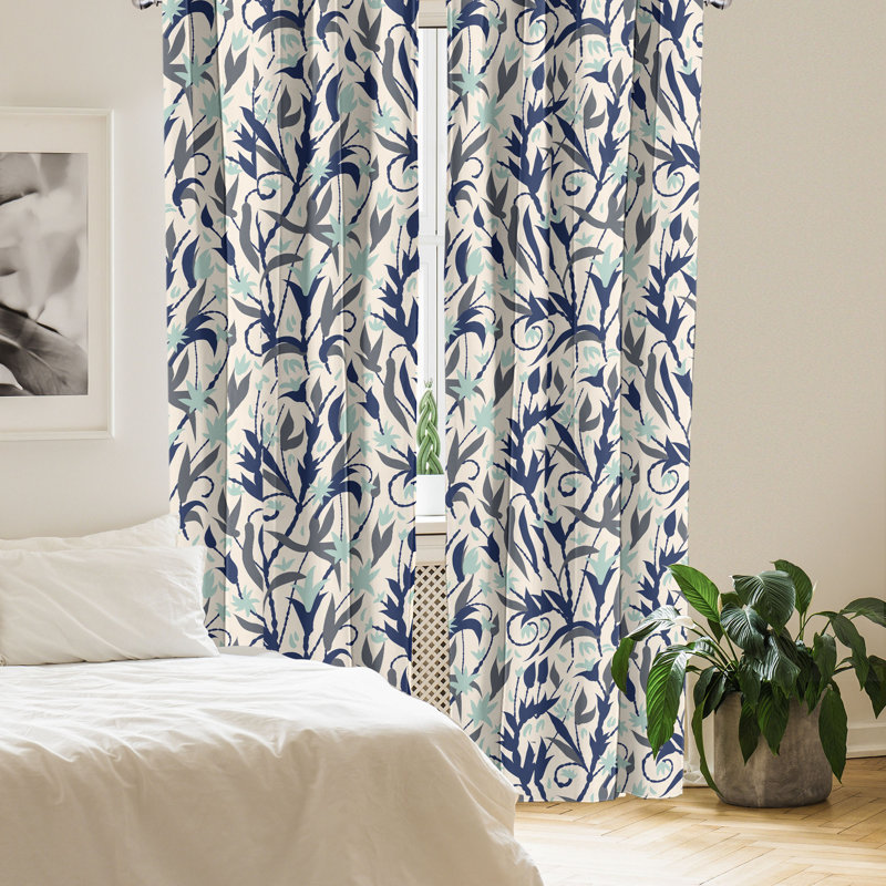 Semi Sheer Curtain Pair, 56" W x 63" L