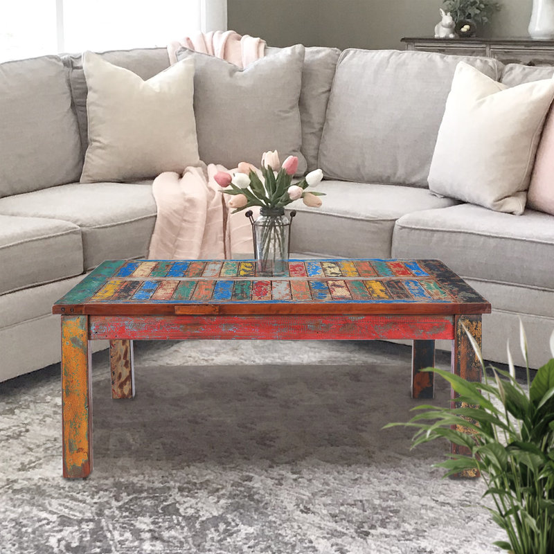Effiom Coffee Table made from Recycled Teak Wood Fishing Boats