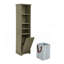 Grande armoire de rangement pour salle de bain avec rangement multifonctionnel et panier à linge-1474372199