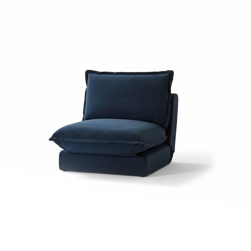 2 Seater Sofa Bed - Boucle, Blue, Single