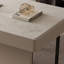 Bureau blanc et blanc en acier manufacturé + acier avec 3 tiroirs-910538769
