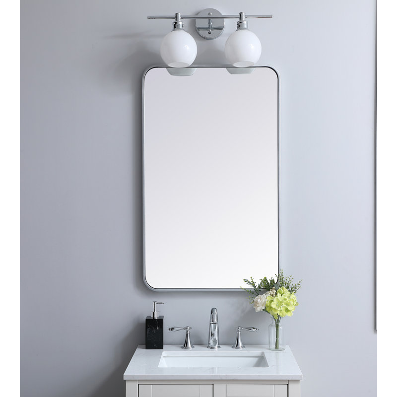 Miroir mural Sabine, Argent, 36 po x 22 po