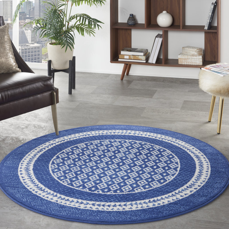 Cauy Geometric Indoor Rug, Round 5'