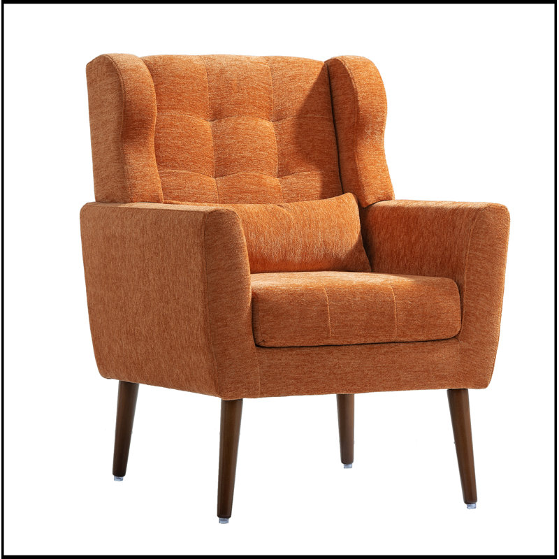 Fauteuil rembourré confortable pour diverses pièces, améliorant la détente, Orange