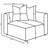Grey Corner Chair With Accent Pillow