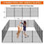 Dog Fence Outdoor,15 Panels No Dig Decorative Fence For Outdoor,Yard, Patio,32 In(H) X 36 Ft(L) Animal Barrier Rustproof Metal Wire Panel,Decorative Garden Fence- Curved