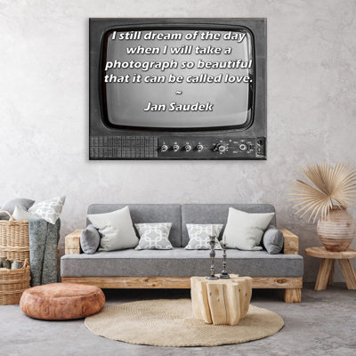 ArtsyQuotes Gallery Wrapped Canvas By Jan Saudek: "I still dream of the day when I will take a photograph so beautiful that it can be called love."