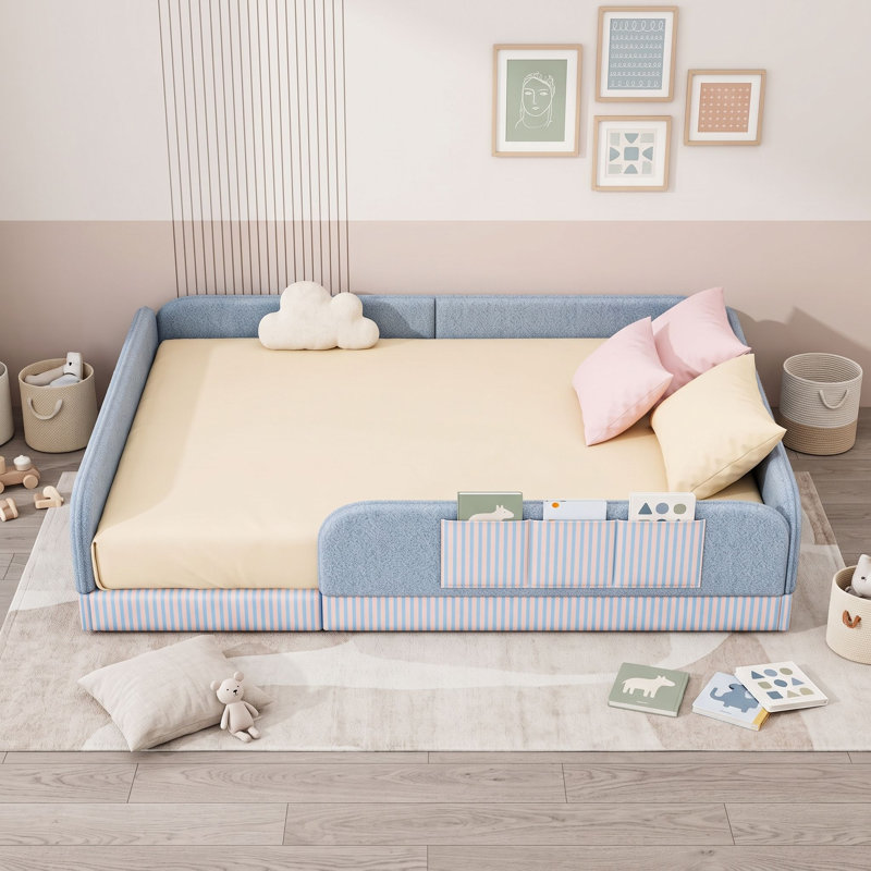 Lit sur pied Tedess, Lit double, Blue