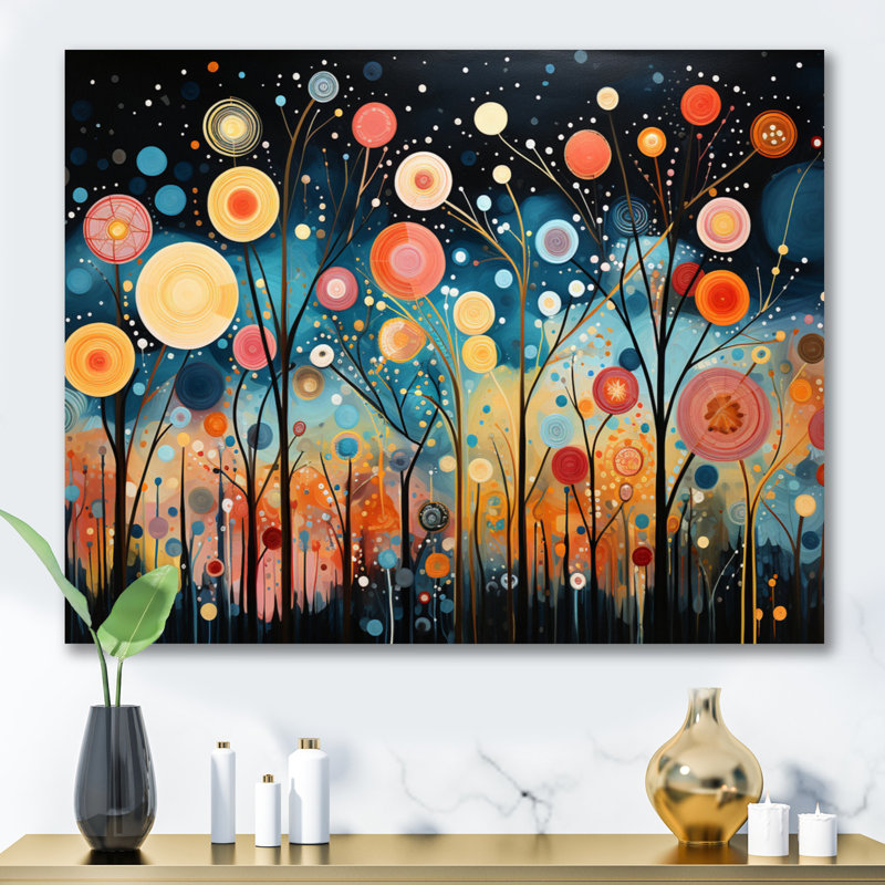 «Manjesh Colorful Whimsical Wanderlust I», reproduction sur toile, H 30 po x l 40 po x P 1,5 po, Toile tendue