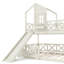 Lit superposé simple au-dessus de double PlayNook avec clôture en filet et espace de rangement PlayNook-132460905