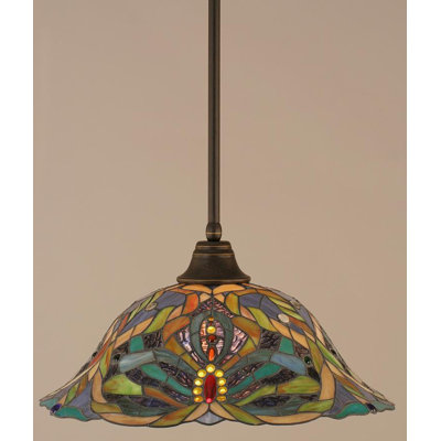 Stem Hung Pendant With Glass