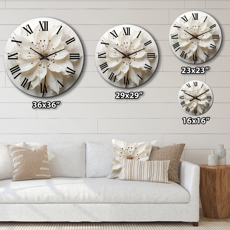 Dagheid Blossoming Beauty In Minimalism Beauty I - Minimalism Wall Clock, Medium