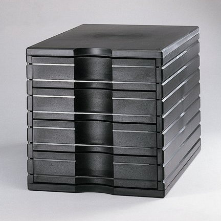 28.8cm H x 28.5cm W Reversible Desk File Pedestal, Black