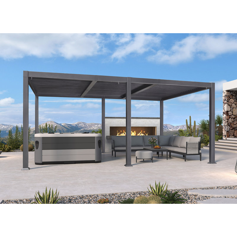Base de parasol en porte-à-faux Latitude Run Palace MEB 10X10FT, Crème