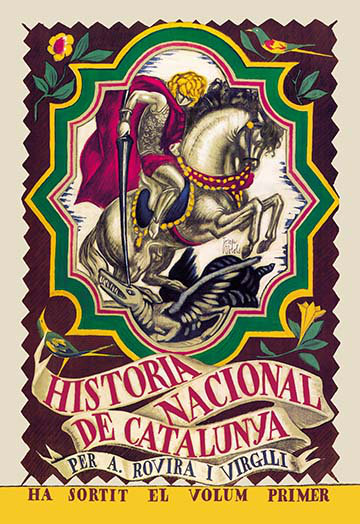 Affiche rétro historia nacional de catalunya, H 66 po x l 44 po x P 1,5 po