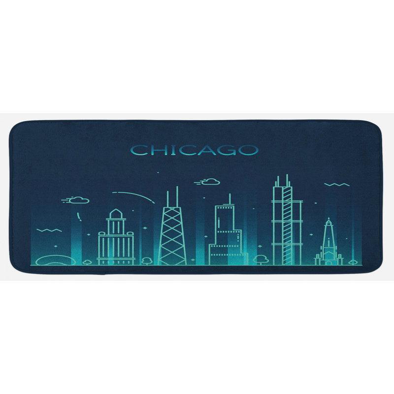 Tapis de cuisine Chicago Skyline