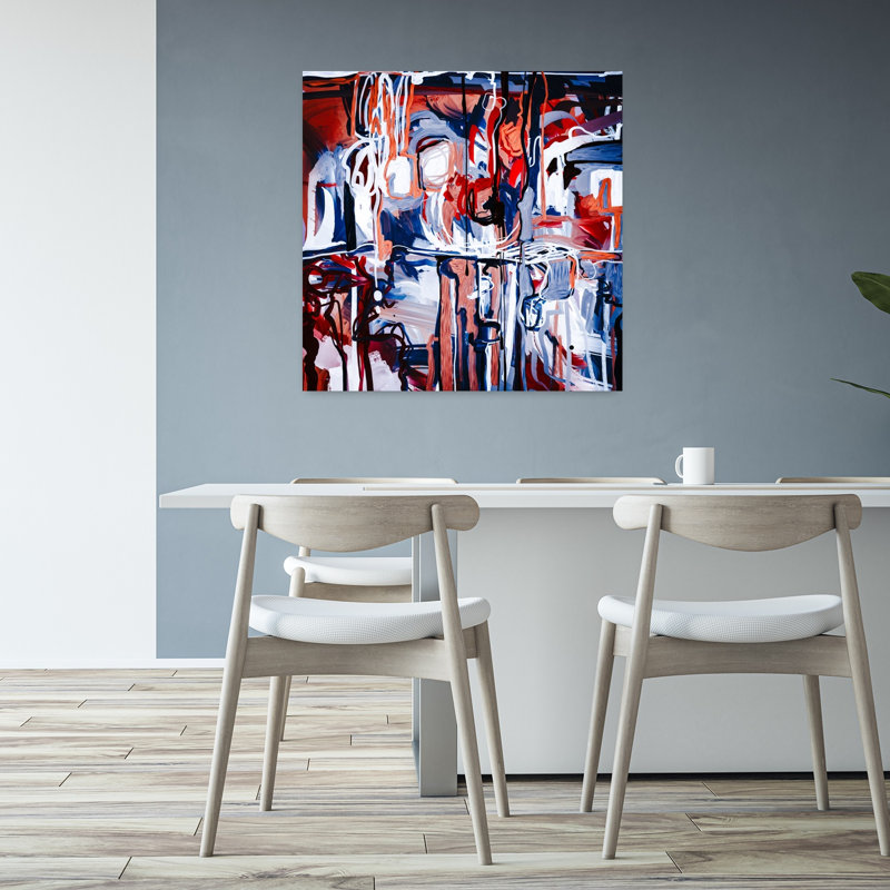 Art contemporain, art contemporain abstrait, H 32 po x l 32 po