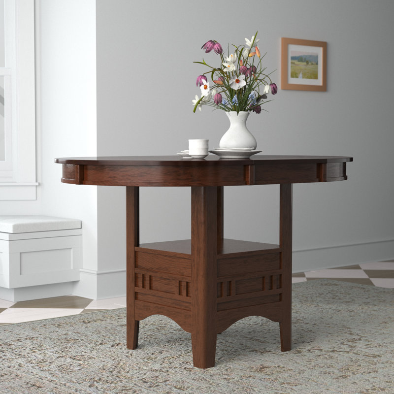 Adalynne Extendable Oval Solid Wood Dining Table