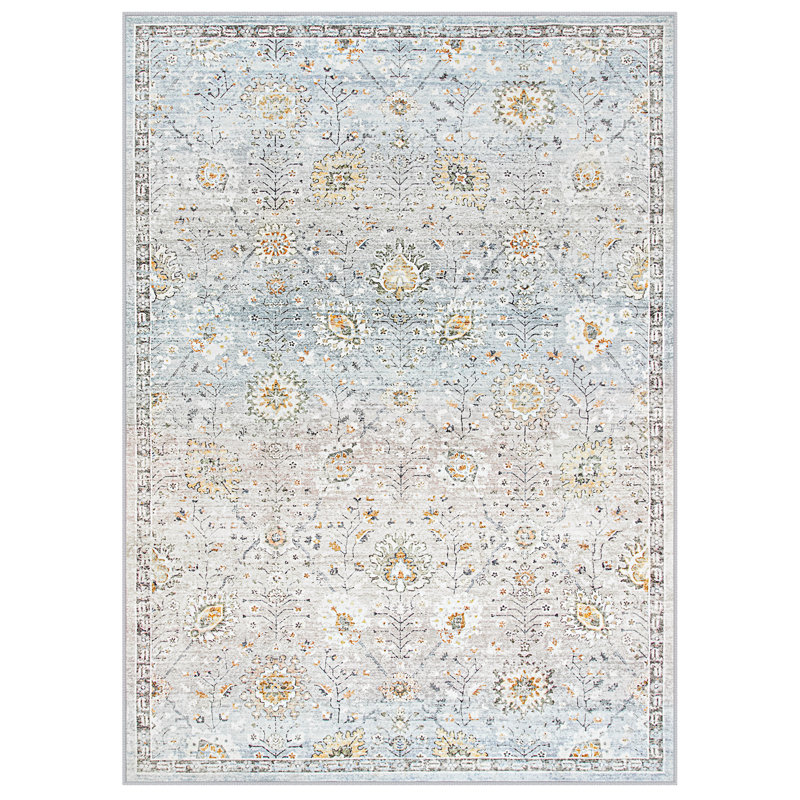  Tapis lavable Boho, Rectangle 5 pi x 7 pi