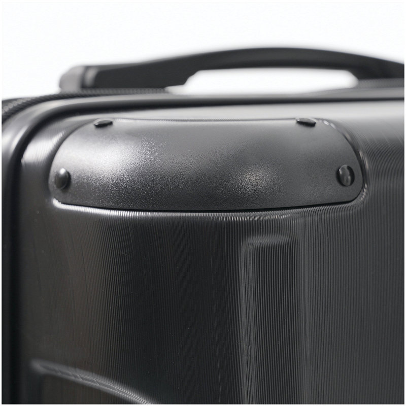 Valise de transport rigide de 20 pouces, valise légère en ABS durable avec roulettes pivotantes, verrou TSA intégré, 2 cubes de rangement, noir