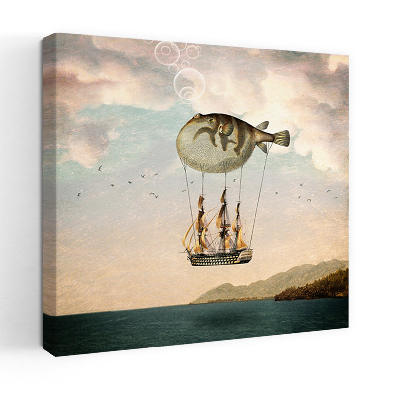 The Big Journey Contemporary Fish Urban Art, 36" H x 36" W