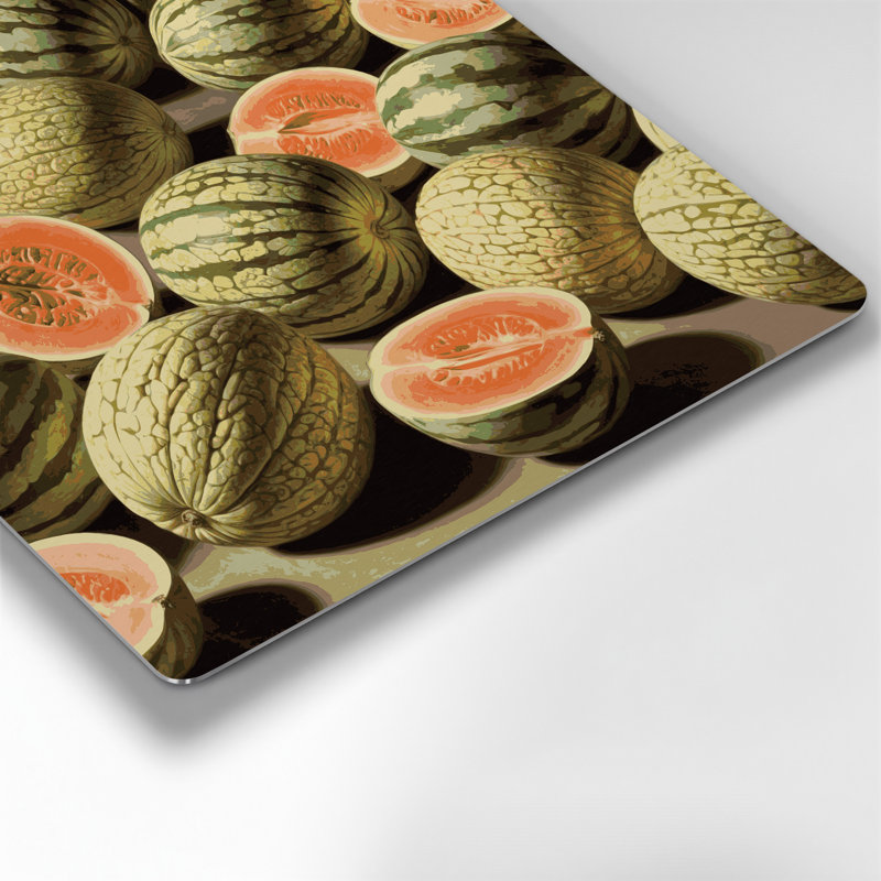 «Fruit Crenshaw Melon», art mural en métal, H 12 po x l 12 po