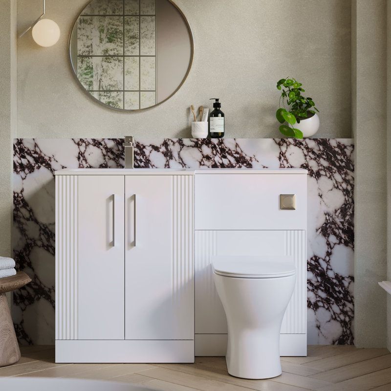 Deco 1105 mm Bathroom Vanity, Satin White