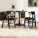 Ensemble de salle à manger George Oliver pour 4 personnes avec chaises en bois d'hévéa massif