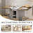 Foldable Expandable Dining Table Set for 4 People