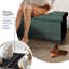 Banc repose-pieds en velours avec rangement amovible Nestl-132127322-132127323