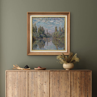 "La rivière de la Seine à Vetheuil" par Claude Monet - Peinture sur toile