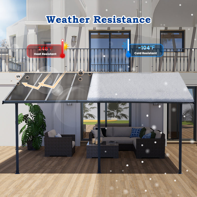6 PCS Polycarbonate Panels, 0.5cm H x 157.5cm W x 96.5cm D, Brown