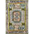 Multi-Colored Mixed Abstract Flower Patterned Fringed Modern Decorative Rug-1473963554