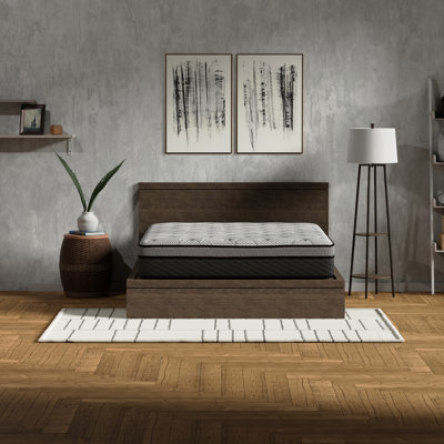 Très grand matelas ferme de 12 pouces avec gel rafraîchissant et ressorts renforcés, isolement de mouvement pour un bon repos
