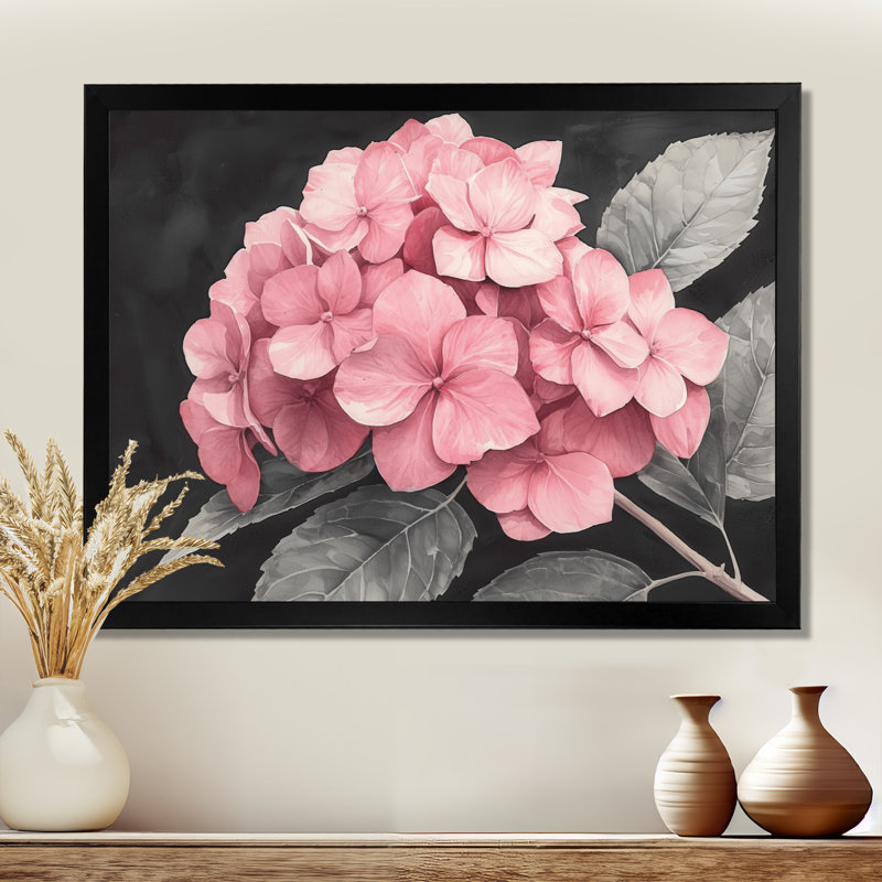 Kaminsky - Floral Wall Art, Impression d'un seul cadre photo, H 16 po x l 32 po, Noir, noir, noir, noir