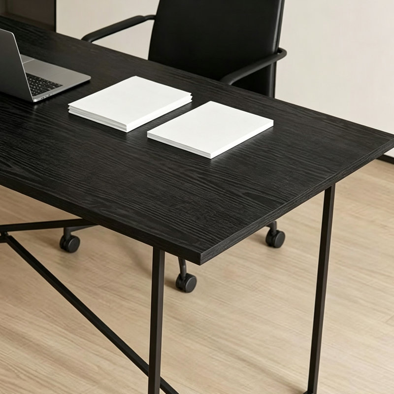 Bureau en bois massif de style Bauhaus, H 29,52 po x l 55,11 po x P 23,62 po