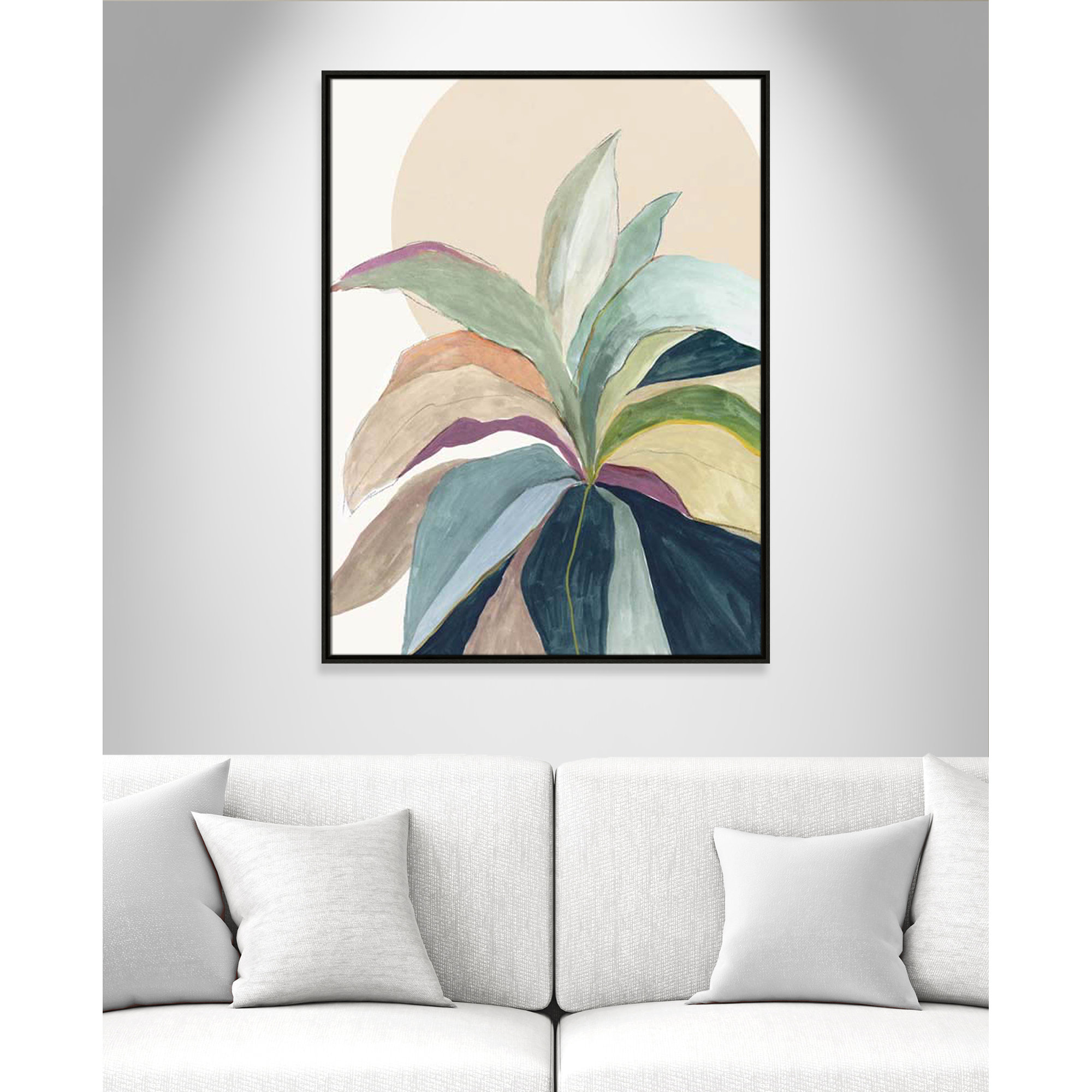 Sherbrooke Sunny Bright Leaves II by Asia Jensen Print, 41.5" H x 31.5" W x 2" D, No Mat, Espresso Floater Framed