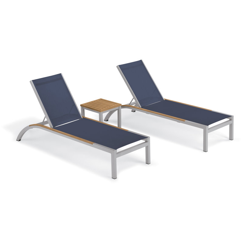 Argento and Travira Outdoor Chaise Lounge, Ink Pen