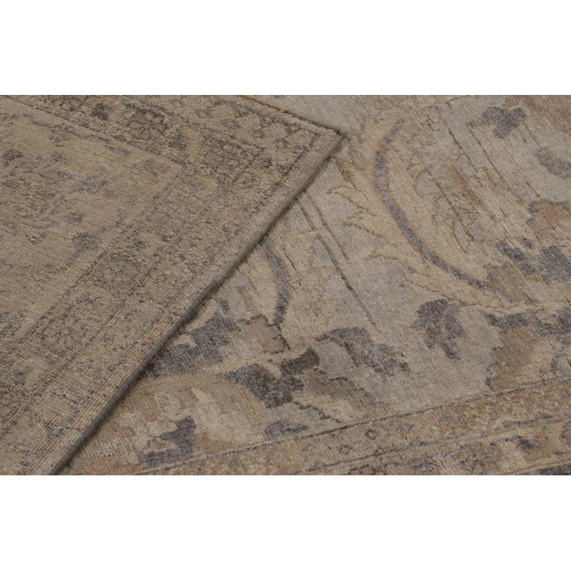 Rug & Kilim’S Polonaise-Inspired Rug, Beige With Elegant Blue Floral Medallions