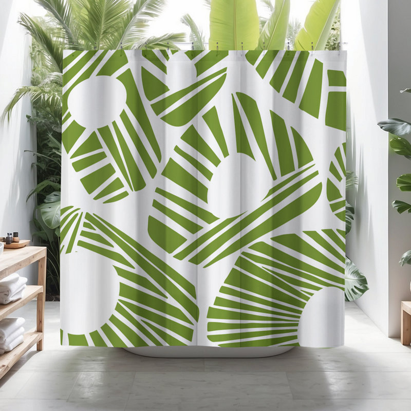 Coco Shower Curtain, Chartreuse