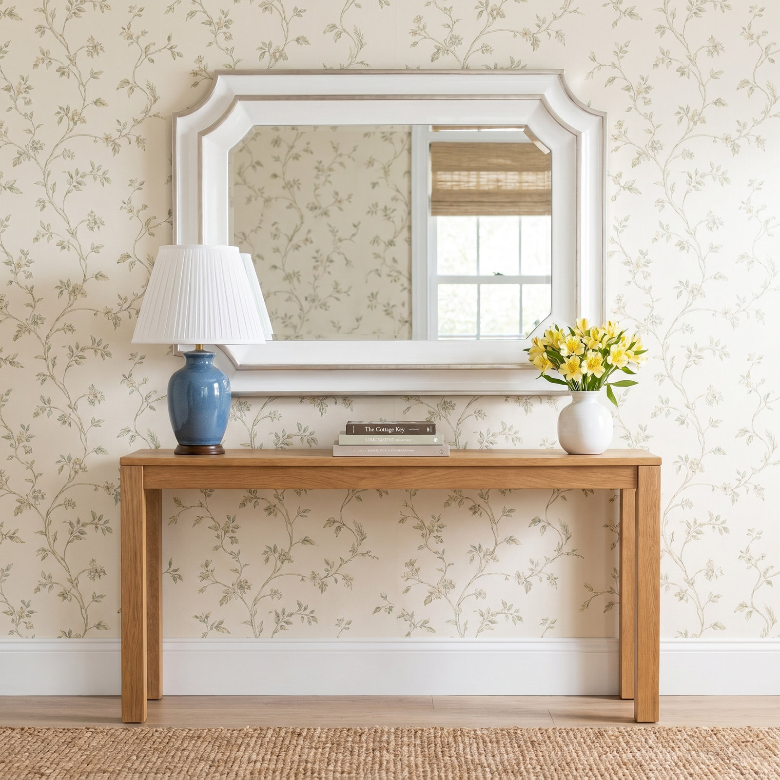 36" Accent Mirror, White
