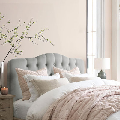 Linen Upholstered Headboard-Modern-Adjustable Height-Button Tufting by Winston Porter